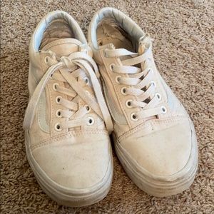 White lace up vans